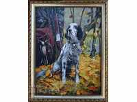 "Successful hunting", English setter, picture