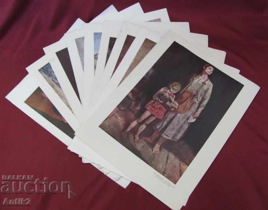 1930 Color Chromolithographs - 10 pieces