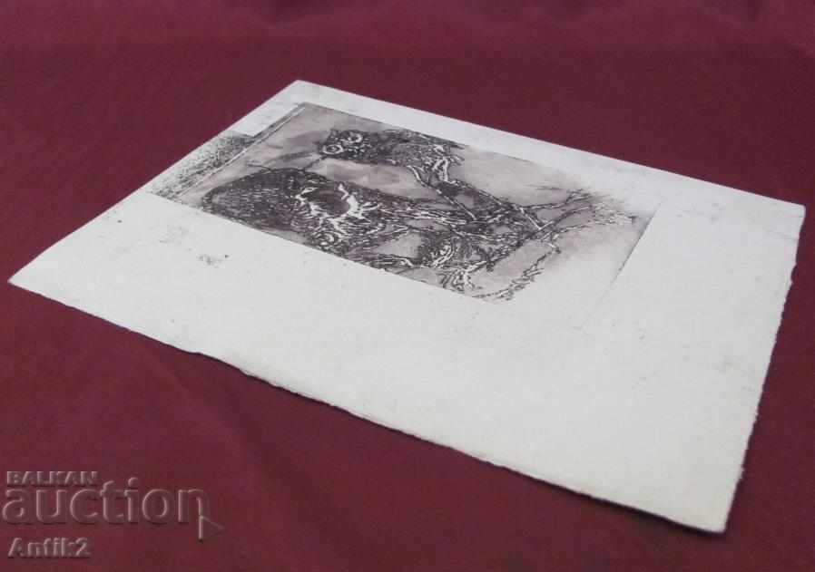 Πρωτότυπος Πέννα-Λιθογραφία της δεκαετίας του '30 - 5 Πρωτότυπος Πέννα-Λιθογραφία της δεκαετίας του '30 - 5