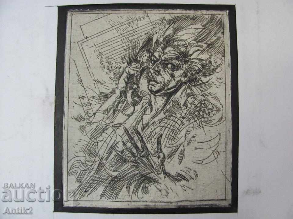 Auction 30's Original Painting Pen-Lithograph Auction 30's Original Painting Pen-Lithograph