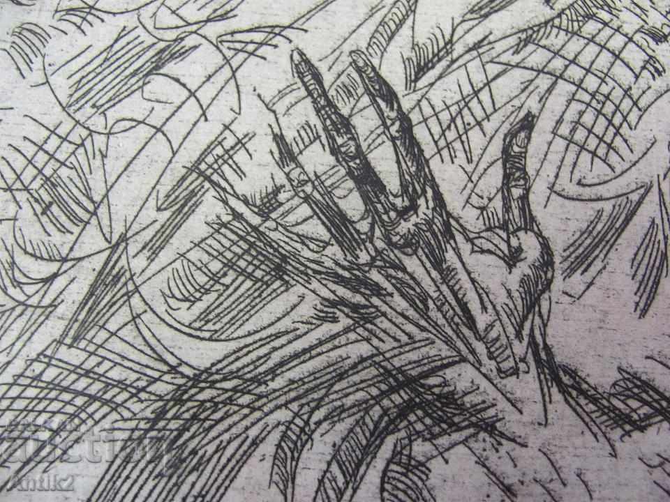 30's Original Painting Pen-Lithograph - 7 30's Original Painting Pen-Lithograph - 7