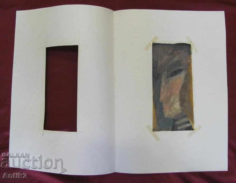 70s Original Painting Mixed Media with price 40.00 BGN | € 20.45