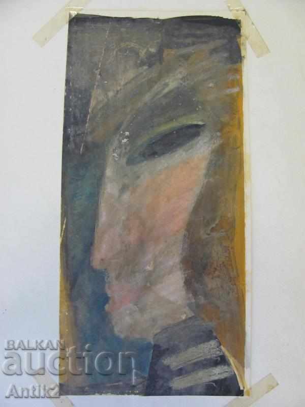 Auction  70s Original Painting Mixed Media