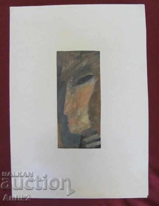 70s Original Painting Mixed Media