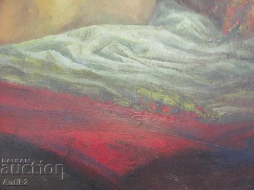 Delivery of 50's Original oil painting on phaser Delivery of 50's Original oil painting on phaser