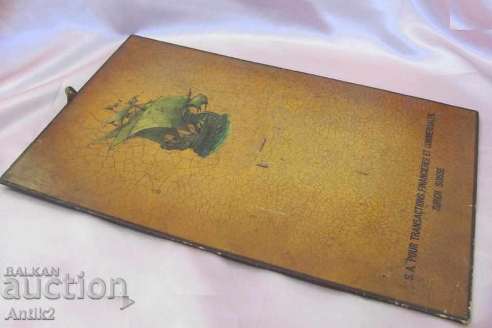 19th Century Original Antique Zurich Advertising Billboard - 6