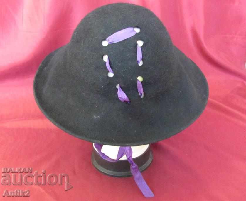 Auction  30s Lady's Hat Black Felt