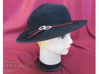 30s Lady's Hat Black Felt