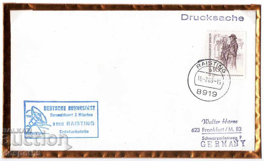 1969. Berlin. The envelope Berlin - Frankfurt (GFR) traveled.