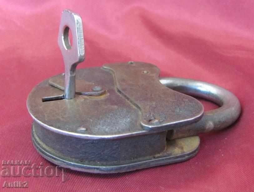 19th Century Massive Iron Door Lock, Porta - 6