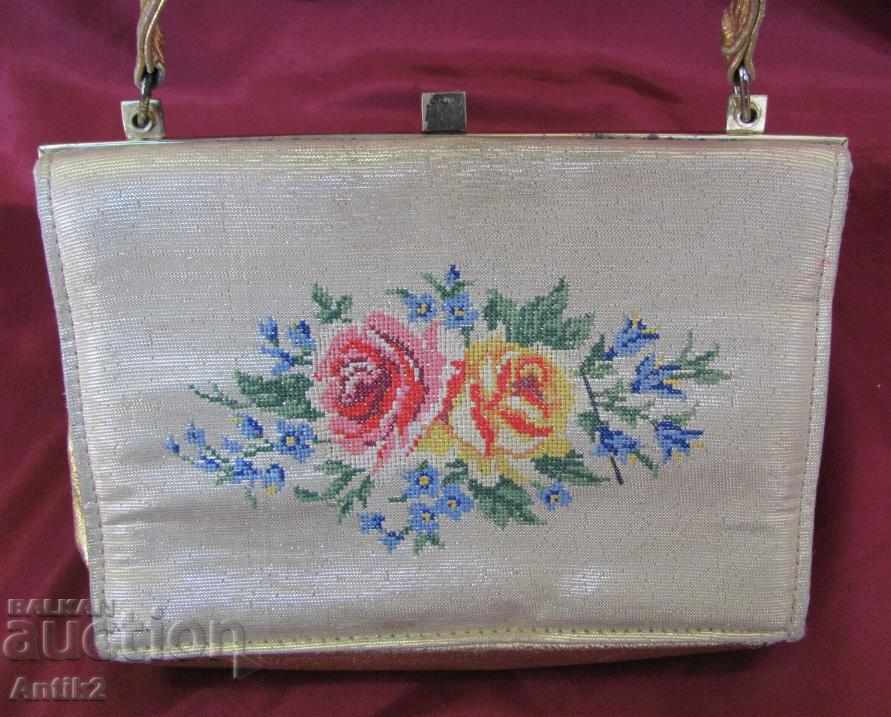 Аукцион 30-те Антикварна Дамска Чанта Аукцион 30-те Антикварна Дамска Чанта