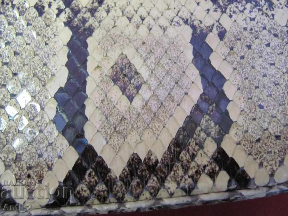 Auction  30s Art Deco Handbag Snake Leather
