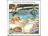 Чисти марки в малък лист Фауна Динозаври 1999  от Либерия