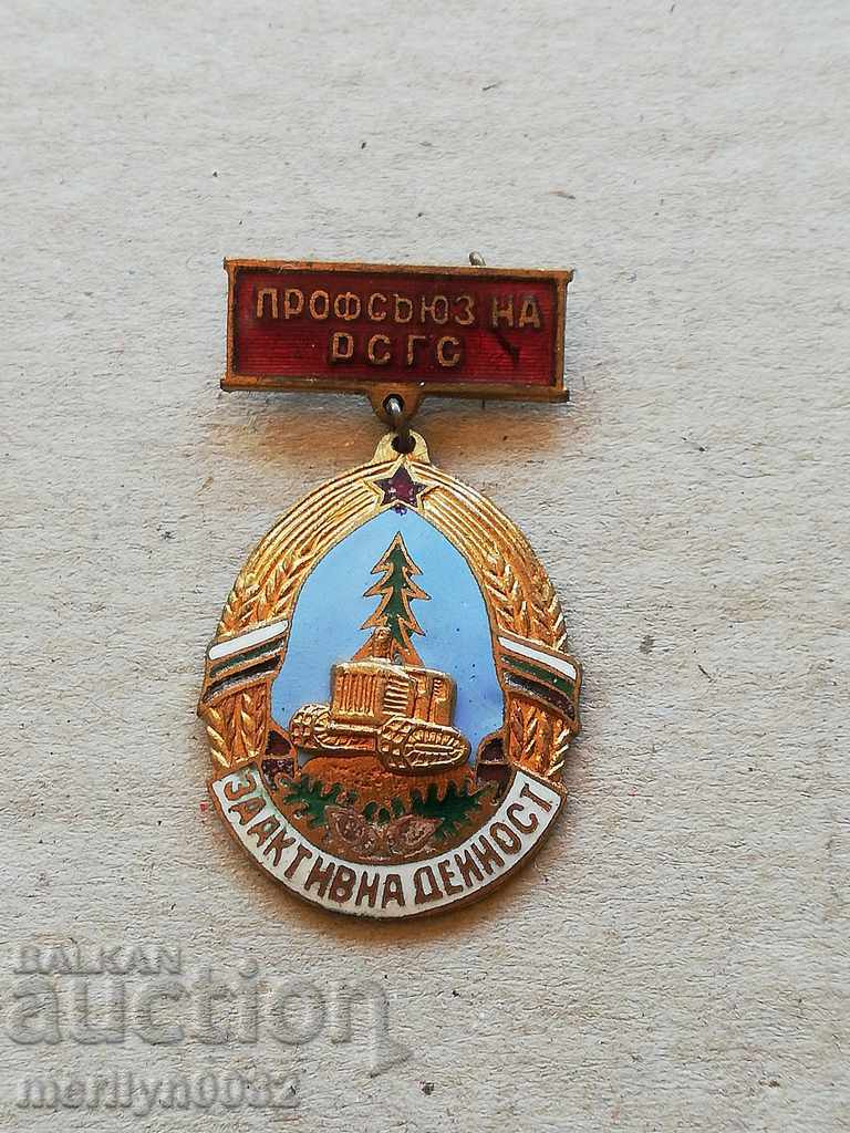 Union Badge For Active Activity Medal Badge NRB - 6 Union Badge For Active Activity Medal Badge NRB - 6