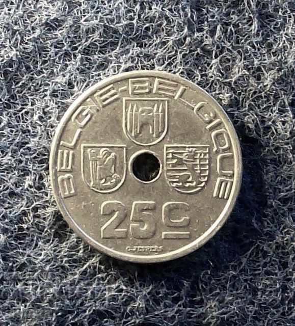 25 cents Belgium 1938