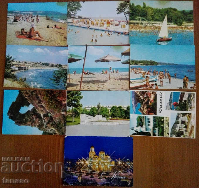 10 стари пощенски картички . България