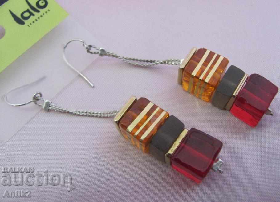 Auction Old Author's Jewelry LALO 2 Pieces Earrings France Auction Old Author's Jewelry LALO 2 Pieces Earrings France