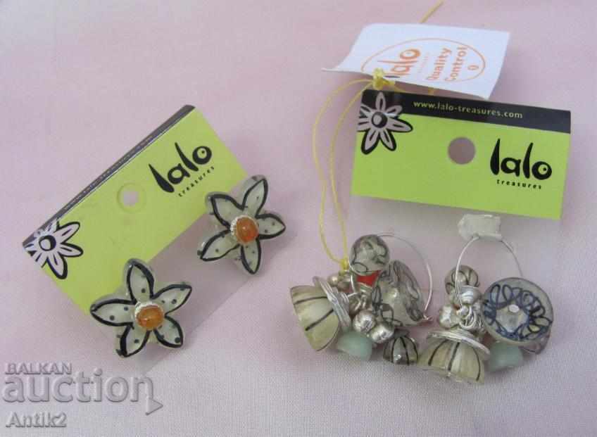 Old Author's Jewelry LALO 2 Pieces Earrings France