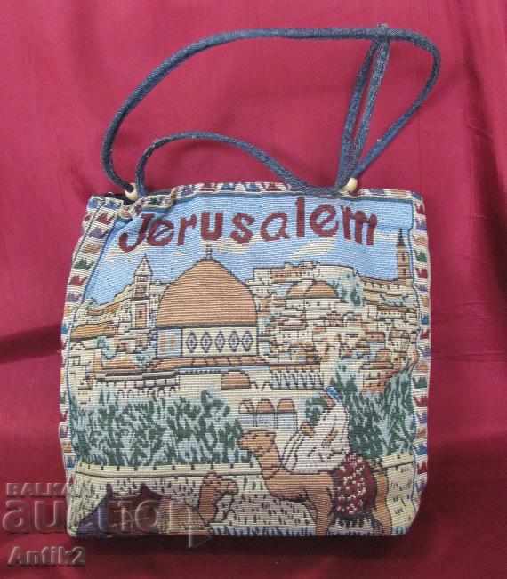 Geantă din anii 60, Suvenir JERUSALEM Israel