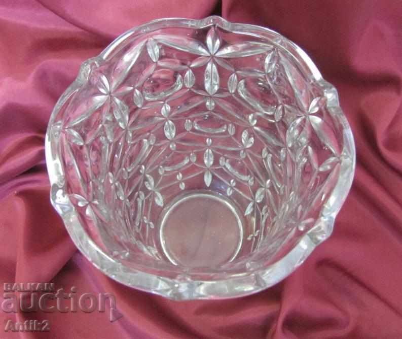 Old Art Deco Crystal Vase handmade with price 120.00 BGN | € 61.36
