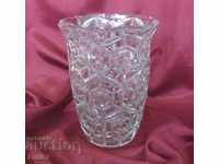 Old Art Deco Crystal Vase handmade