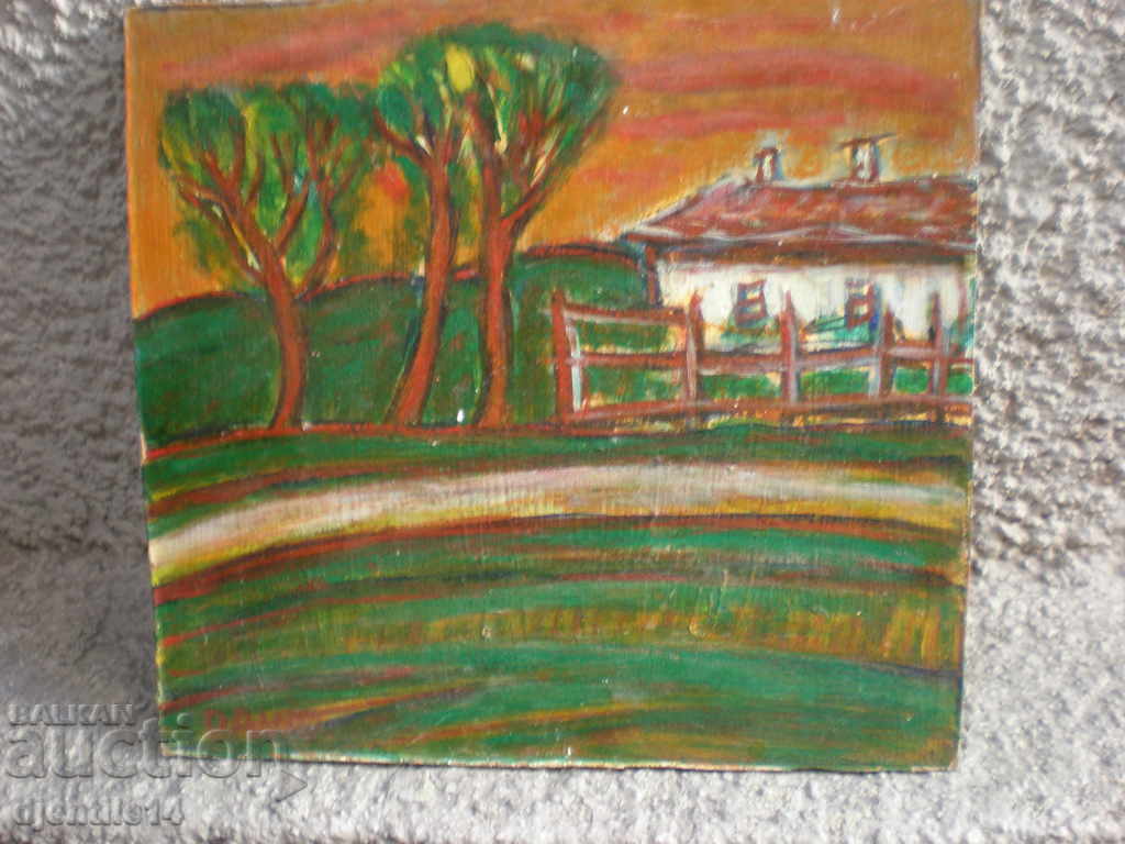 σχέδιο λαδιού καμβά σε φέιζερ