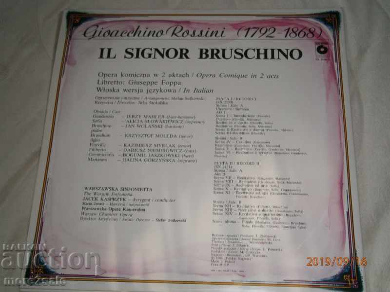 Auction ROSSINI - IL SIGNOR BRUSCHINO - 2 BIG SIZES - POLSKIE NAG Auction ROSSINI - IL SIGNOR BRUSCHINO - 2 BIG SIZES - POLSKIE NAG