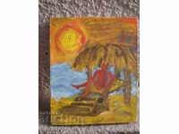 σχέδιο λαδιού καμβά