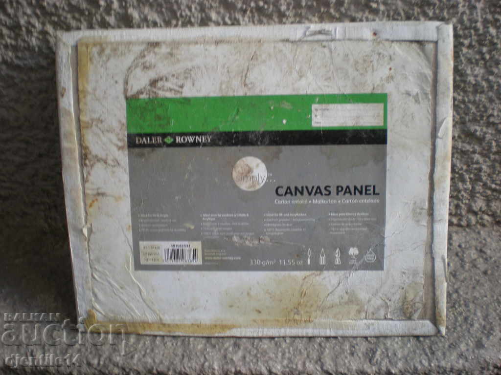 Auction  drawing oil canvas on cardboard