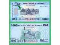 (¯`'•.¸ RWANDA 1000 franci 2015 UNC ¸.•'´¯)