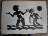 Карандаш,шарж,туш