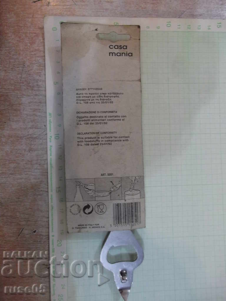 Auction Bottle opener Italian on bottles and canned food Auction Bottle opener Italian on bottles and canned food