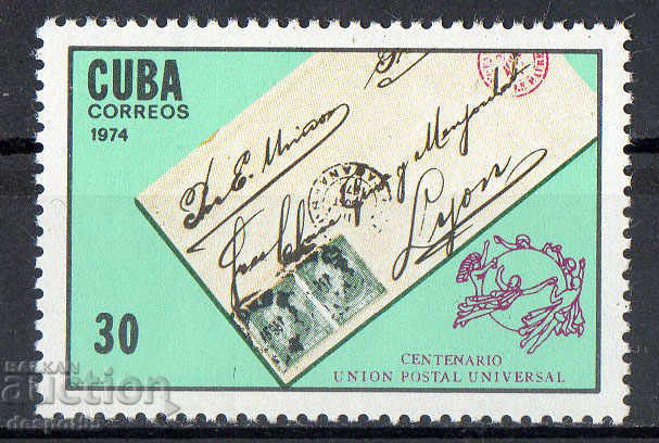 1974. Cuba. 100 years UPU.
