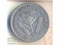 Южна Африка 3 пенса 1937 година, сребро