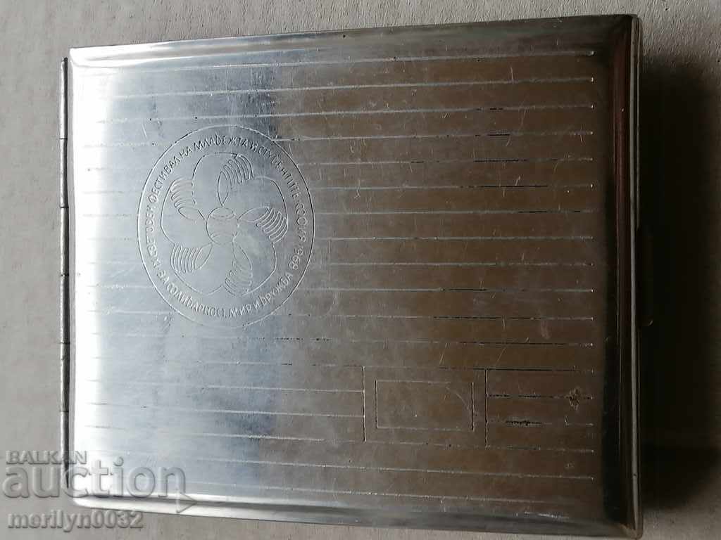 Tabakera engraved at the 9th World Youth Festival 1968. with price 33.00 BGN | € 16.87 Tabakera engraved at the 9th World Youth Festival 1968. with price 33.00 BGN | € 16.87