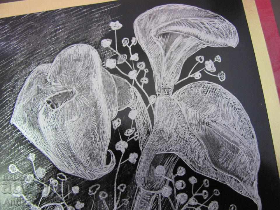 Доставка на Стара Авторска Картина , подписана , 30x23 см Доставка на Стара Авторска Картина , подписана , 30x23 см