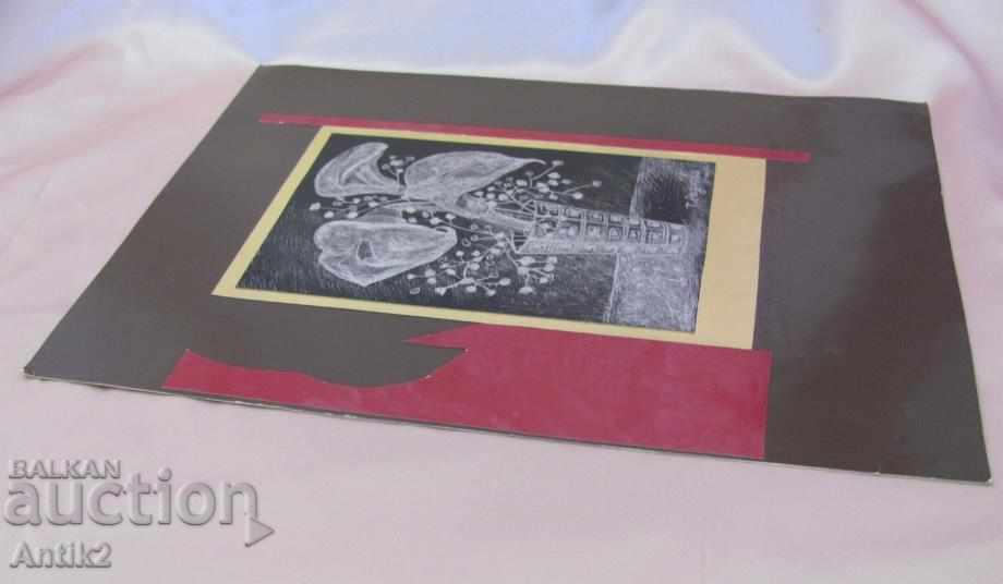 Old Author's Painting, signed, 30x23 cm - 6