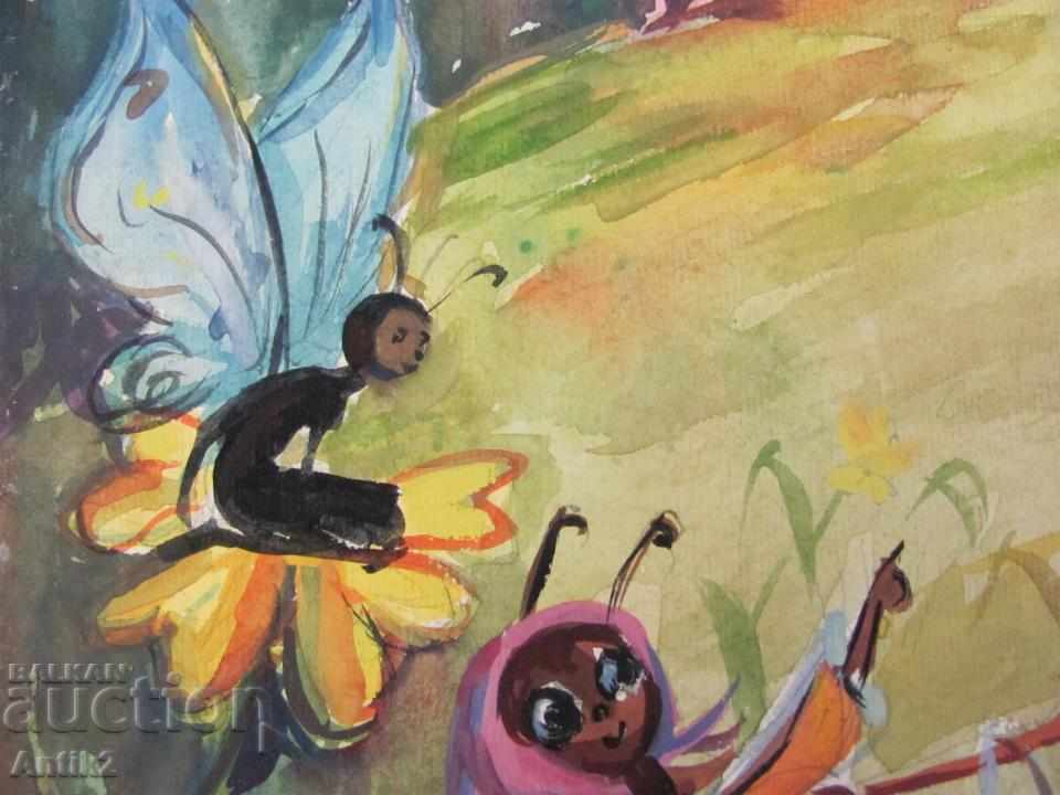 Delivery of Star Original Watercolor by artist Vadim Lazarkevich Delivery of Star Original Watercolor by artist Vadim Lazarkevich