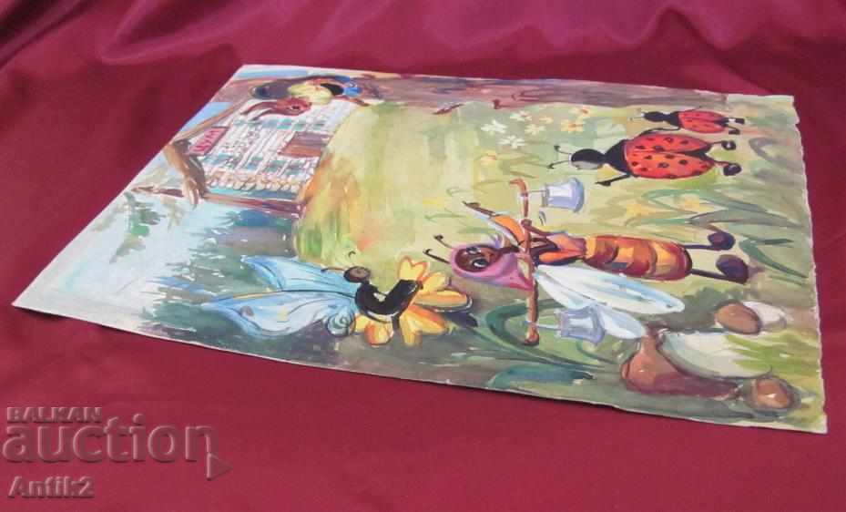 Star Original Watercolor by artist Vadim Lazarkevich - 5 Star Original Watercolor by artist Vadim Lazarkevich - 5