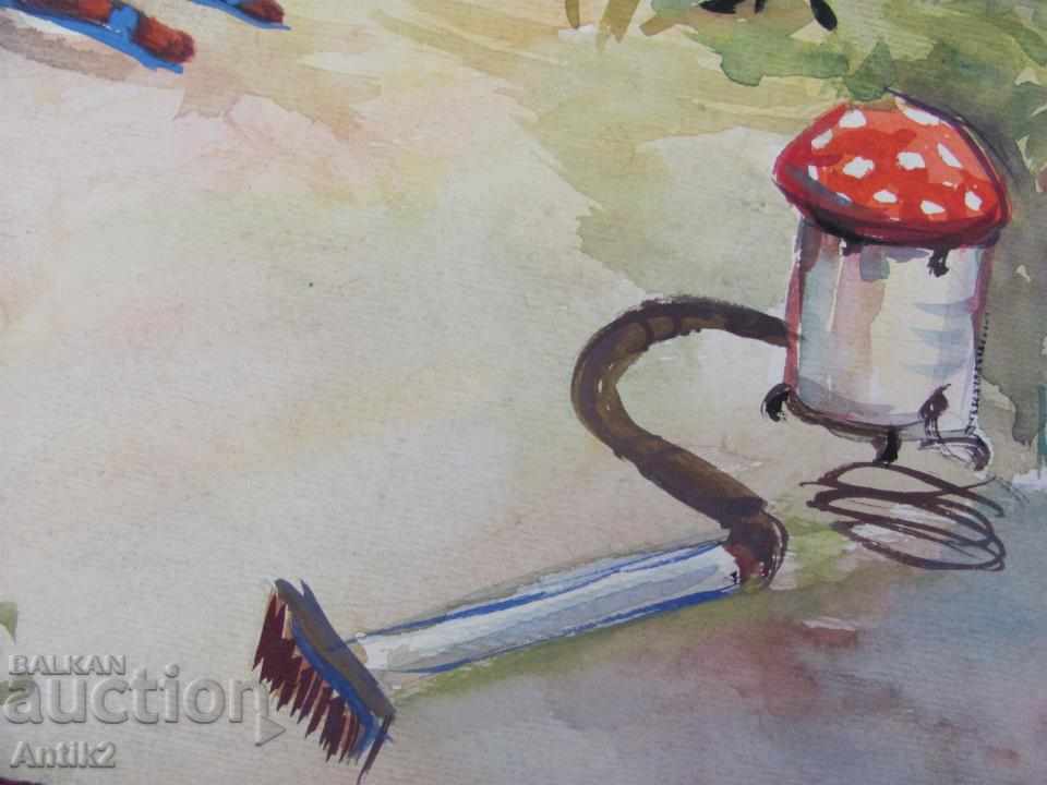 Star Original Watercolor by artist Vadim Lazarkevich - 5