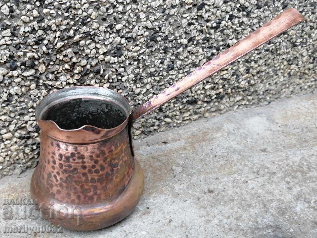 Old tinned copper cezve, coffee pot, copper, copper vessel with price 48.00 BGN | € 24.54 Old tinned copper cezve, coffee pot, copper, copper vessel with price 48.00 BGN | € 24.54