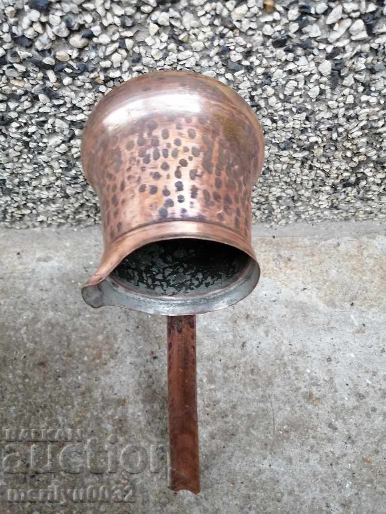 Auction Old tinned copper cezve, coffee pot, copper, copper vessel Auction Old tinned copper cezve, coffee pot, copper, copper vessel