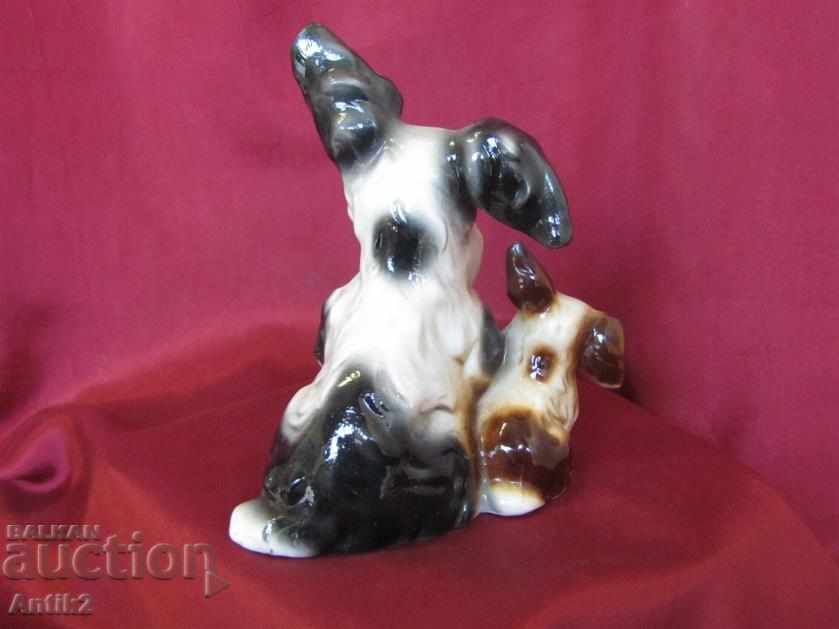 Old Porcelain Figure - Dogs - 5