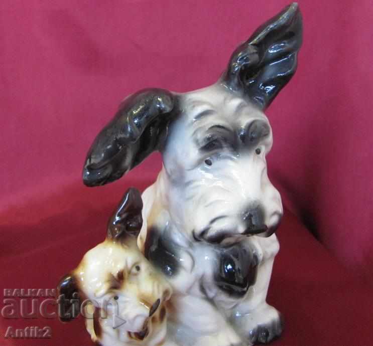 Old Porcelain Figure - Dogs - 7
