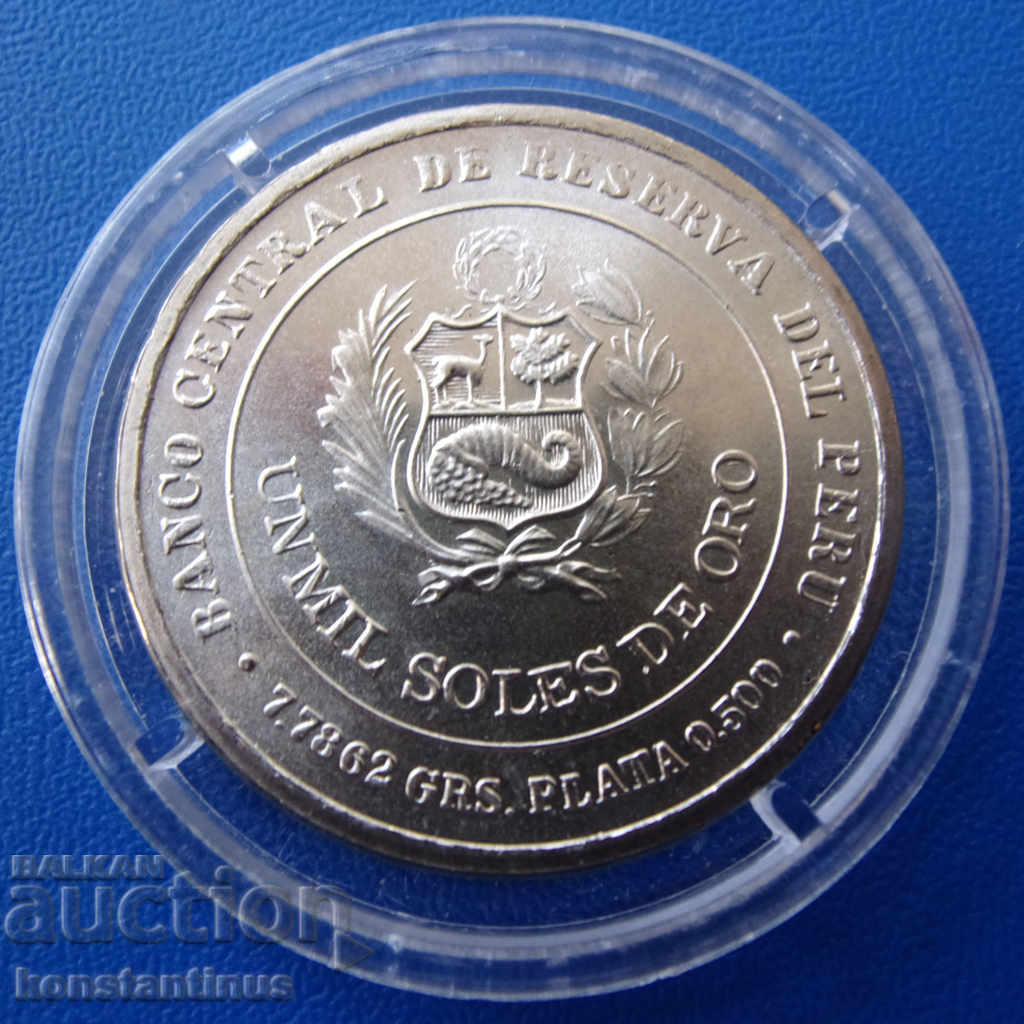 Peru 1000 Sal 1979 UNC PROOF Congres Național Argint Rare cu preț € 20.45 | 40.00 BGN