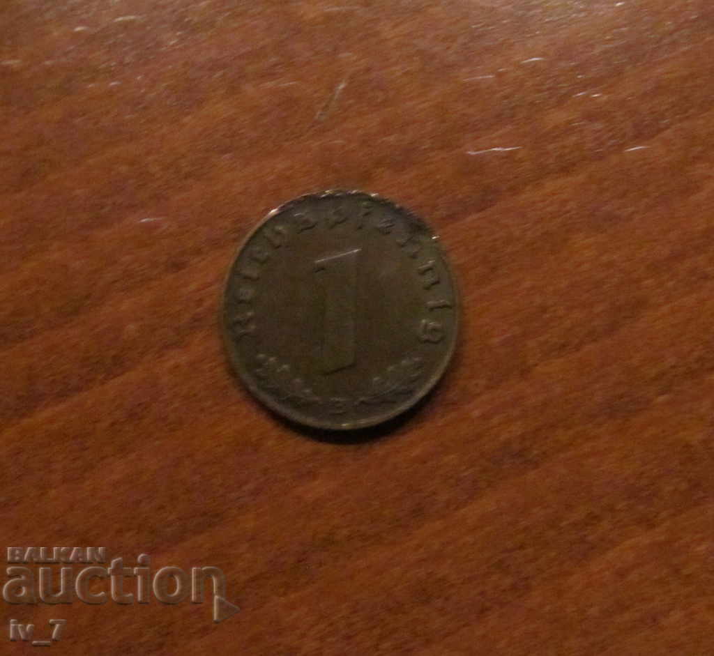 1 REICHSPFENNING 1939 GERMANIA - litera B