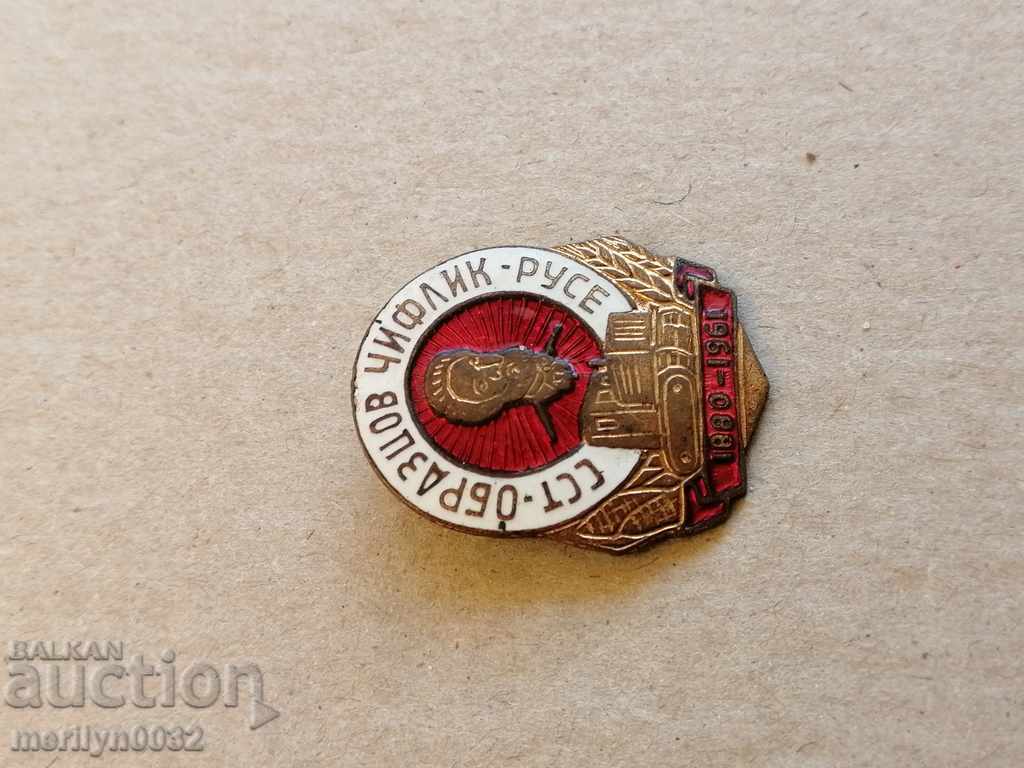 Breast badge SST Obraztsov Chiflik enamel medal badge insignia - 6 Breast badge SST Obraztsov Chiflik enamel medal badge insignia - 6