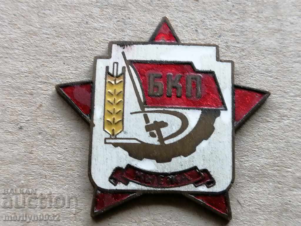 Нагръден знак БКП Кнежа 1910-1970 год медал бадж значка