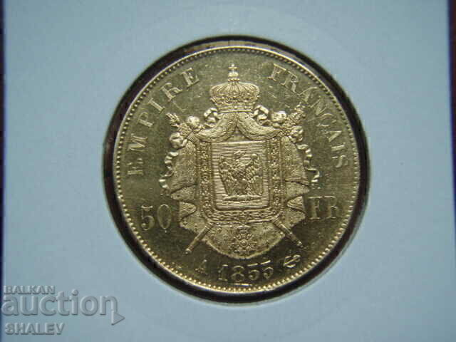 50 Francs 1855 A France (50 francs France) - AU (gold) with price 4019.89 BGN | € 2055.34