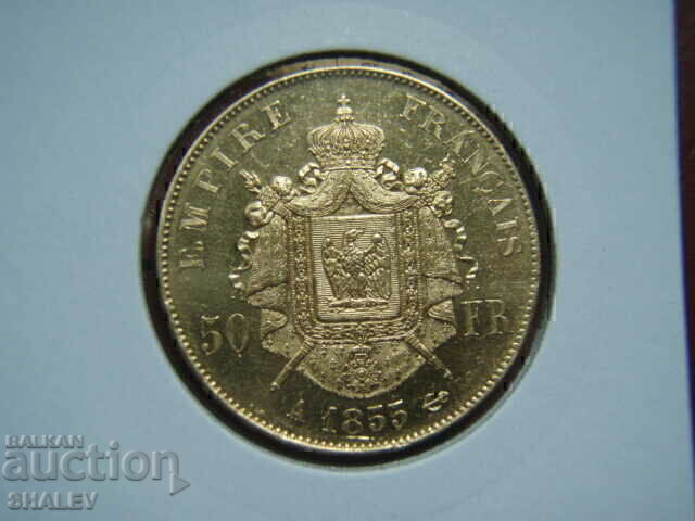 Livrarea 50 franci 1855 A Franța (50 franci Franța) - AU (aur)
